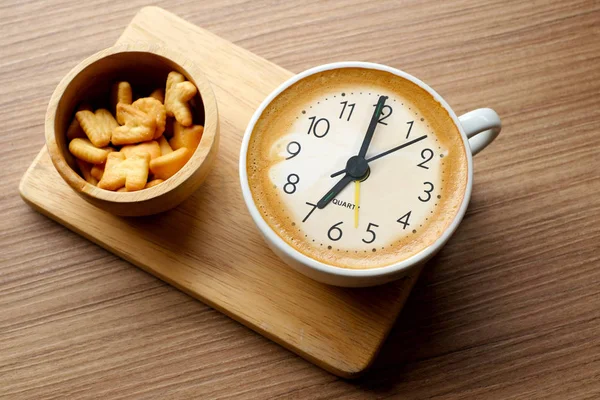Coffee Time Concept Cup Coffee Dial — Stock Photo, Image