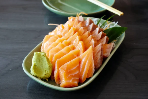 Delicious Sashimi Salmon Traditional Japanese Food — Stock Photo, Image