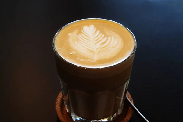 Кафе Латте Плоский Белый Кофе — стоковое фото