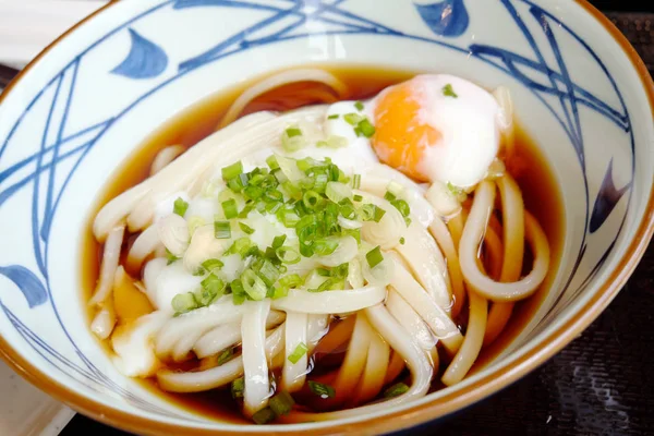 Udon Freddo Con Uovo Onsen — Foto Stock