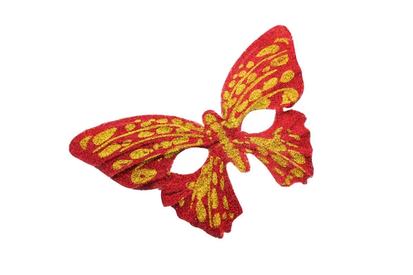 Schmetterlingsmaske Auf Weißem Hintergrund — Stockfoto
