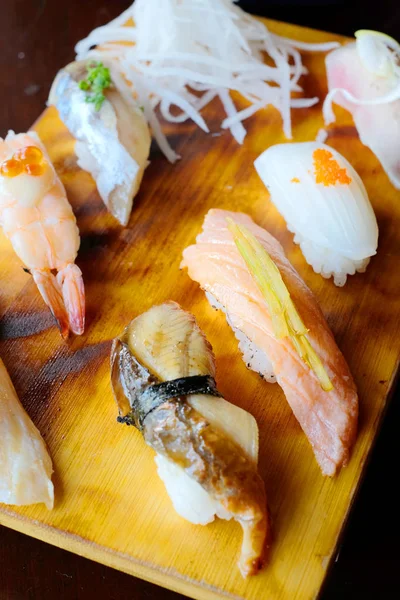 Sushi Tradițional Japonez Vedere Aproape — Fotografie, imagine de stoc