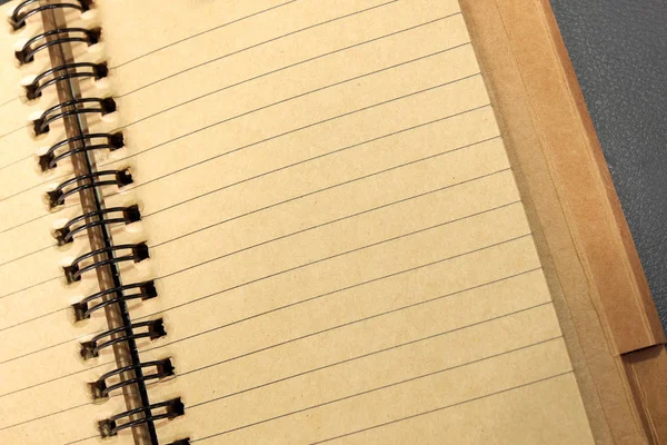 Arkusz Notebook Wykonany Papieru Recyklingu — Zdjęcie stockowe