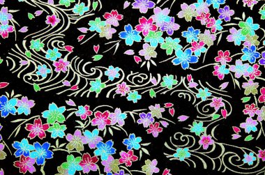 Kağıt arka plan ile çiçek süsleme