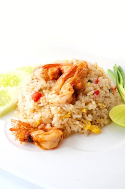 lezzetli karides kızarmış pilav