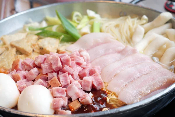 Koreaanse Hot Pot Close Weergave — Stockfoto