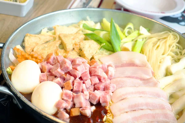 Koreaanse Hot Pot Close Weergave — Stockfoto