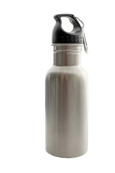 Aluminum Water Bottle White — Stock Photo, Image