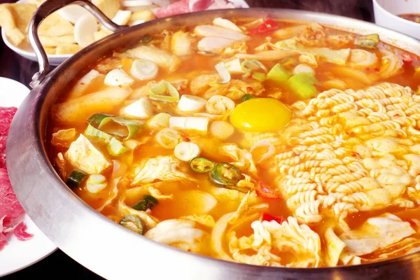 Koreanischer Hot Pot Nahsicht — Stockfoto