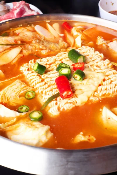 Korean Hot Pot Close View — Stock Photo, Image