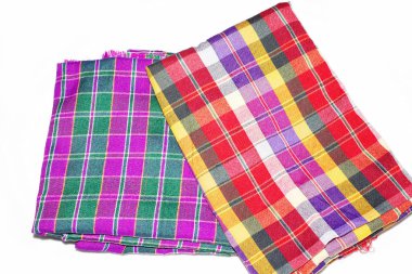 Beyaz arka plan üzerinde parlak Basma kumaş