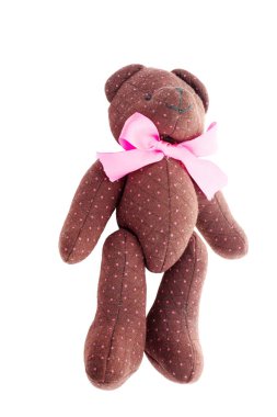 beyaz zemin üzerinde şirin ayıcık