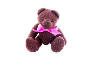 beyaz zemin üzerinde şirin ayıcık