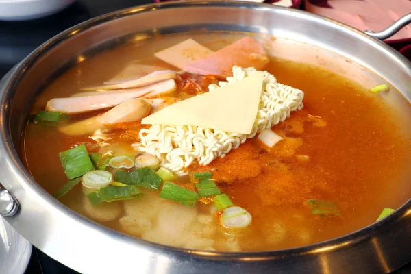 Köstliche Koreanische Hot Pot Mit Gemüse — Stockfoto