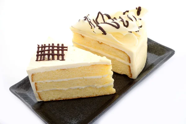 Молочный Торт Белый Шоколадный Торт — стоковое фото