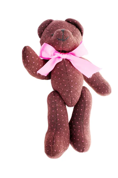 Cute Teddy Bear White Background — Stock Photo, Image