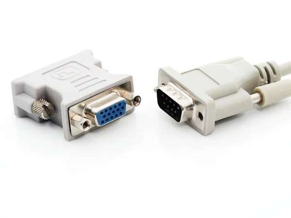 Plug Computer Periferiche Sfondo Bianco — Foto Stock