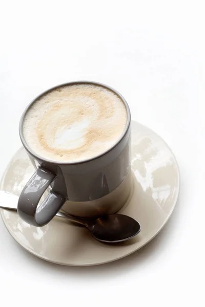 Xícara Latte Quente Vista Perto — Fotografia de Stock
