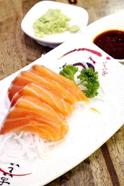 Sashimi Delicioase Somon Mâncare Tradițională Japoneză — Fotografie, imagine de stoc