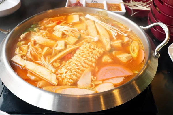 Delicious Korean Hot Pot Vegetables — Stock Photo, Image