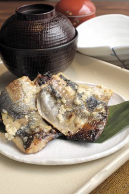 lezzetli ızgara balık, saba shioyaki