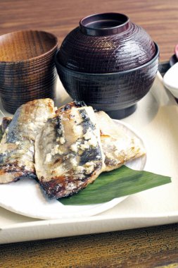 lezzetli ızgara balık, saba shioyaki