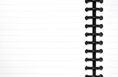 Boş not defteri tablosunun görünümünü kapat