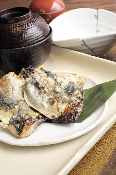 Pește Delicios Grătar Saba Shioyaki — Fotografie, imagine de stoc