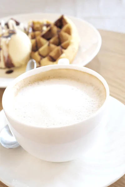 Close View Hot Latte Coffee — Stock Photo, Image