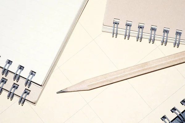 Blank Notepads Pencil Close — Stock Photo, Image