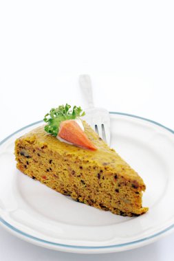 Plaka lezzetli havuçlu kek parçası