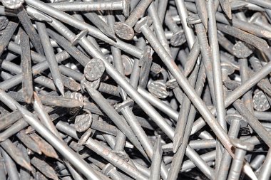 Metal görünümü kadar yakın arka plan çivi