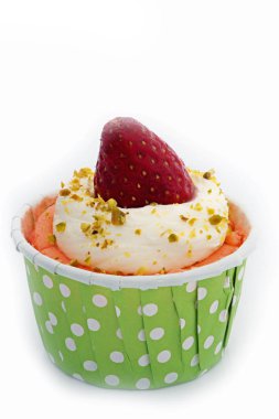 Beyaz renkli leziz Cupcake