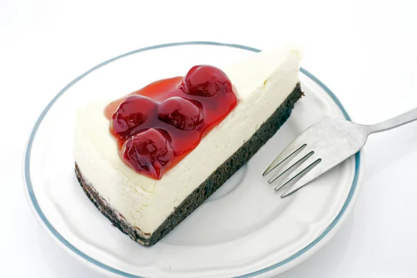 Sweet Cherry Cheesecake Plattan — Stockfoto