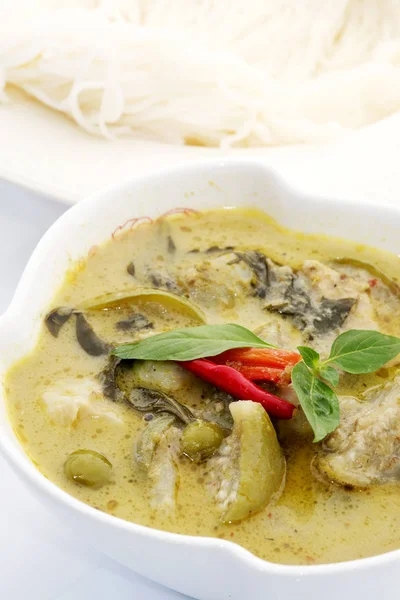 Curry Verde Con Leche Coco —  Fotos de Stock