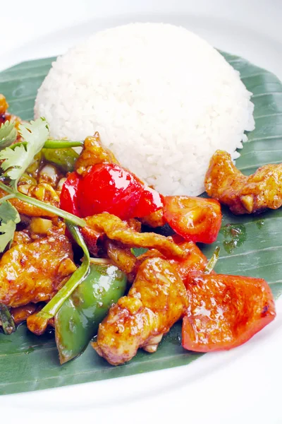 Mescolare Pollo Fritto Con Anacardi — Foto Stock