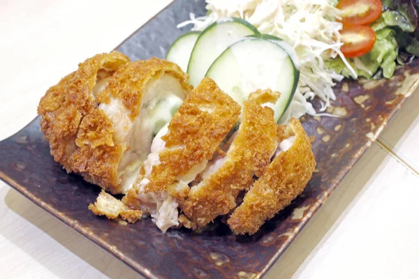 Delicioso Tonkatsu Porco Perto — Fotografia de Stock