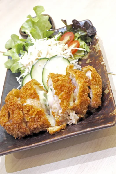 Délicieux Tonkatsu Porc Gros Plan — Photo