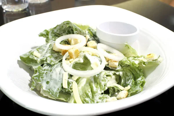 Caesar Salada Close Fundo — Fotografia de Stock