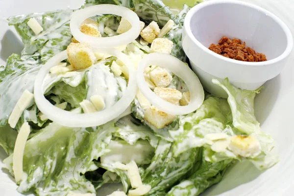 Caesar Salada Close Fundo — Fotografia de Stock