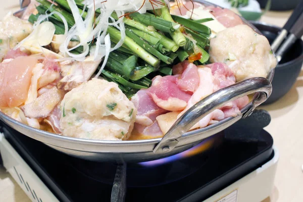 Japanese Style Hot Pot Chicken — Stock Photo, Image