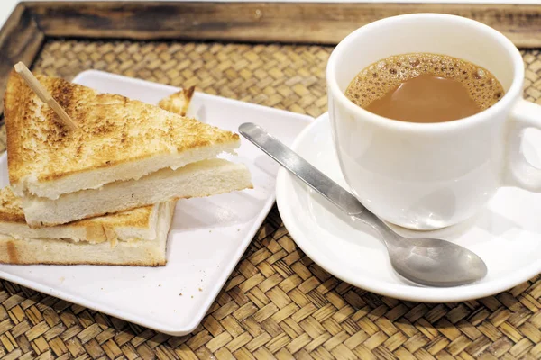 Café Quente Copo Branco — Fotografia de Stock
