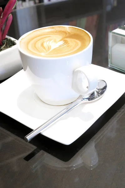 Gorąca Kawa Latte Fresh — Zdjęcie stockowe