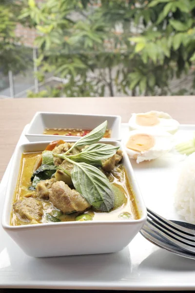 Zielone Curry Mlekiem Kokosowym — Zdjęcie stockowe