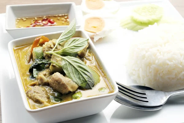 Grön Curry Med Kokosmjölk — Stockfoto