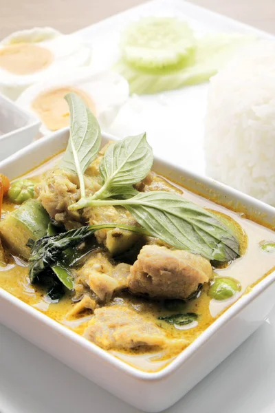 Zielone Curry Mlekiem Kokosowym — Zdjęcie stockowe