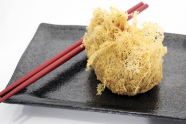 Lezzetli kızarmış taro köfte.