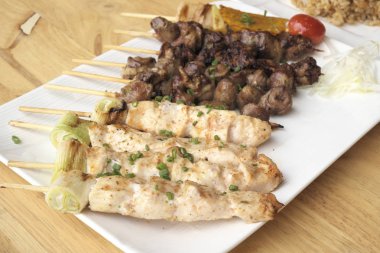 Japon ızgara tavuk şiş.