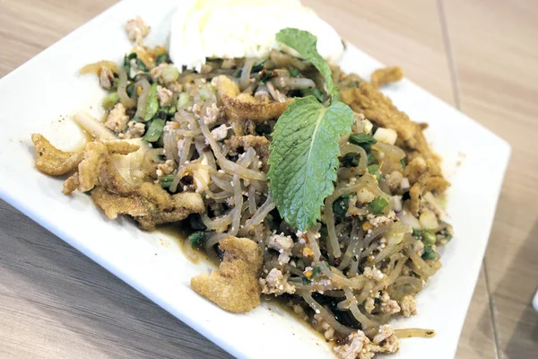 Salada Carne Picada Picante Tailandesa — Fotografia de Stock