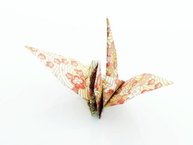 Kağıt kuş yakın çekim 